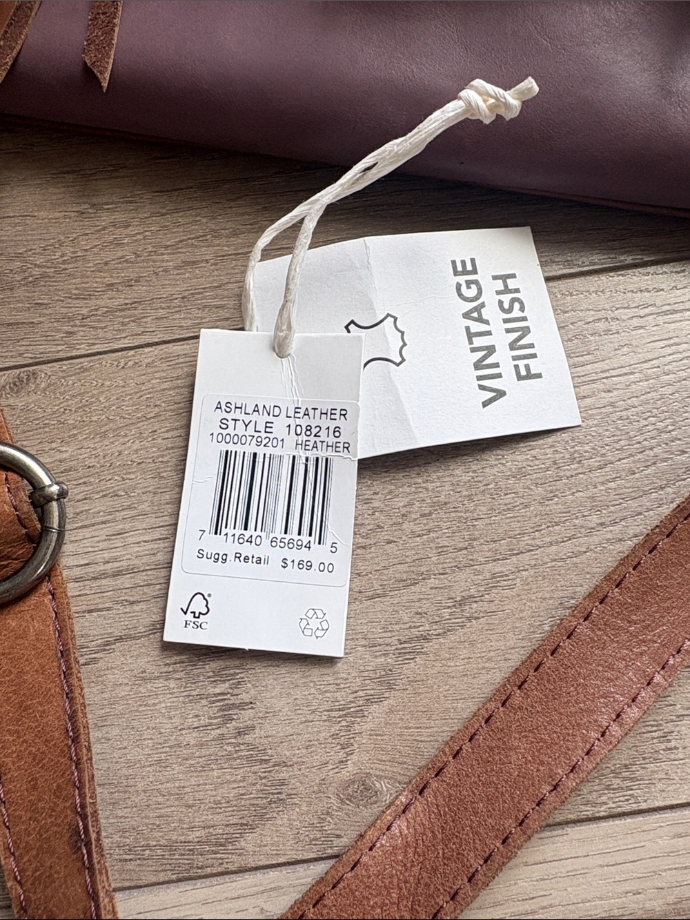 The Sak Purple Leather Crossbody with Brown Tassels - Picture 2 of 14